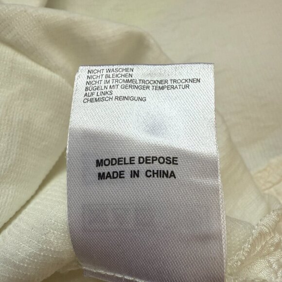 Maje Reese Mesh Paneled Matelasse Mini Dress Womens 1 Small White Black Cocktail - Picture 12 of 12